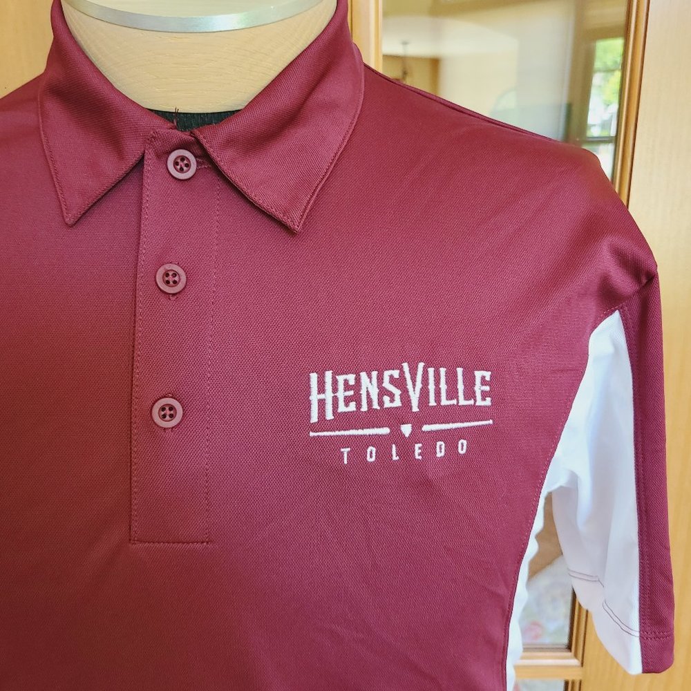 Men's Size (L) Toledo Mud Hens Short Sleeve Polo Shirt 'Hensville' Large